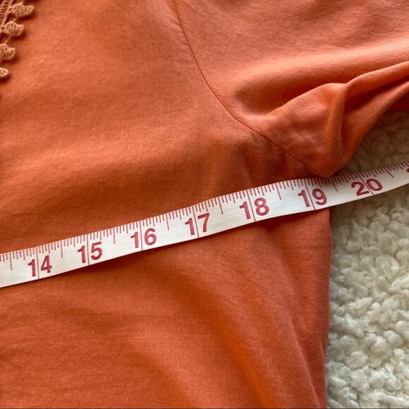 Jemma Orange Lace Overlay Tunic Large - Picture 10 of 11